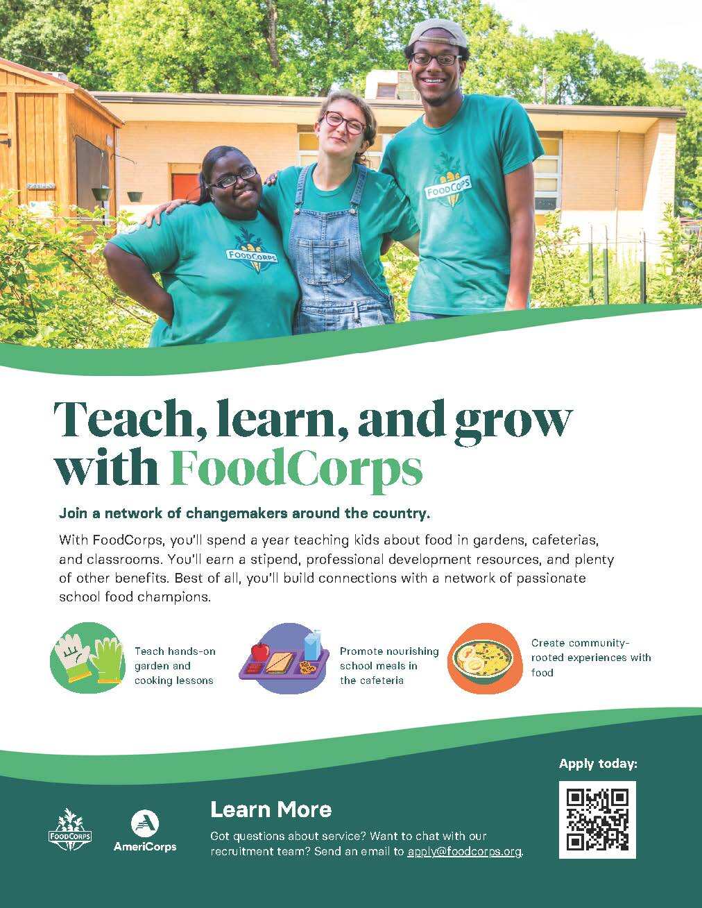 FoodCorps recruitment flyer